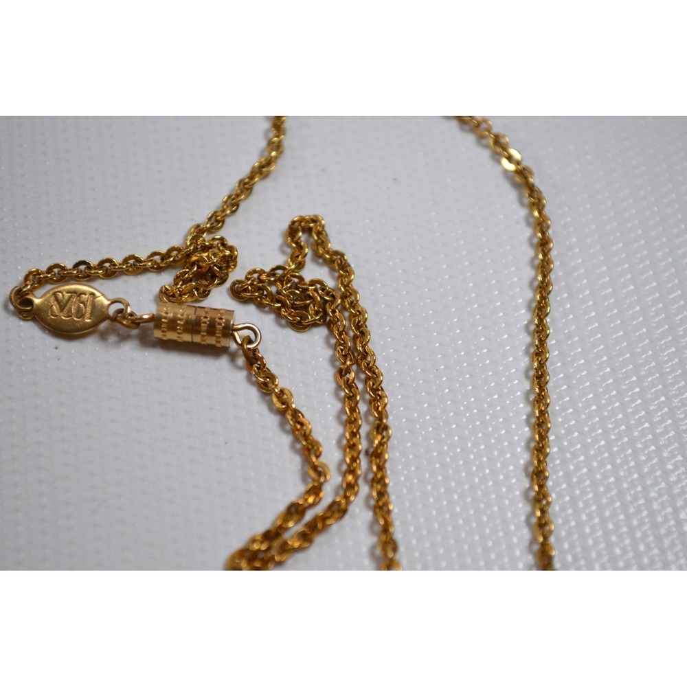 Vintage 1928‎ Brand Gold Tone Cameo Necklace Choker 15" - Picture 13 of 16